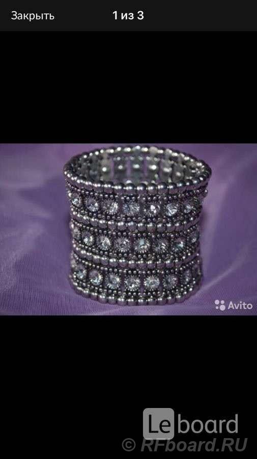 Браслет бижутерия на руку стразы сваровски swarovski кристаллы камни б ....  Москва